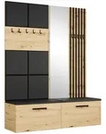 Masseno Garderobenschrank, Eiche Artisan, Holzwerkstoff, 4 F&auml;cher,...