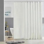 Duschvorhang, Wei&szlig;, Textil, 275x180 cm, Badtextilien, Duschvorh&auml;nge