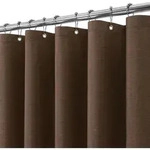 Duschvorhang, Braun, Textil, 182x182 cm, Badtextilien, Duschvorh&auml;nge