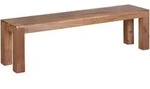 Kadima Design Sitzbank, Beige, Holz, Echtholz,Akazie, Rechteckig, 160x45x35 cm,