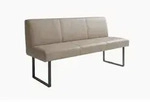 Kawola Esszimmerbank, Grau, Leder, 2-Sitzer, Rechteckig, 163x85x69 cm,...