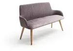 Mid.you Sitzbank, Cappuccino, Holz, Wildeiche, massiv, 2-Sitzer, 157x90x60 cm,