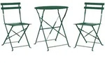 Beliani Balkonset, Dunkelgr&uuml;n, Metall, Balkonm&ouml;bel, Balkonm&ouml;bel-Set