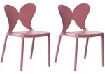 Beliani Gartenstuhl, Pink, Kunststoff, 50x78x48 cm, Gartenm&ouml;bel, Gartenst&uuml;hle,