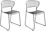 Beliani Gartenstuhl, Schwarz, Metall, 54x80x51 cm, Gartenm&ouml;bel, Gartenst&uuml;hle,
