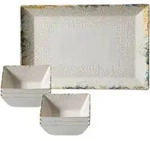 Ritzenhoff Breker Servier-Set, Beige, Keramik, 7-teilig, 2x2x2 cm, Tischkultur &