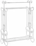 Beliani Handtuchst&auml;nder, Wei&szlig;, Metall, 60x90x35 cm, Badaccessoires,
