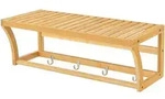 [en.casa] Badezimmerregal, Natur, Holz, Bambus, 59.5x20.5x25.5 cm, Badezimmer,