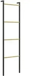 Homcom Handtuchleiter,, Schwarz, Metall, 5.5x167.5x49 cm, Badaccessoires,