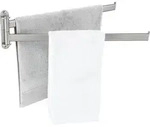 Handtuchhalter, Silber, Metall, 50x15.5x15.5 cm, Badaccessoires, Waschplatzzubeh&ouml;r,