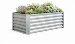 Hochbeet, Silber, Metall, 332 L, 120x57x60 cm, Gartenzubeh&ouml;r, Hochbeete