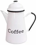 DanDiBo Kaffeekanne, Wei&szlig;, Metall, 1.2 L, Kaffee & Tee, Tassen, Kaffeetassen