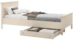 Mirjan24 Jugendbett, Sand, Holzwerkstoff, 1 Schubladen, Rechteckig, 120x200 cm,