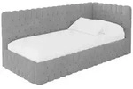 Altdecor Einzellbett, Hellgrau, Textil, 90x200 cm, Kinderzimmer & Jugendzimmer,