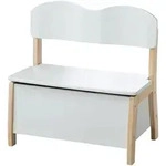 Roba Kindertruhenbank, Wei&szlig;, Holzwerkstoff, 2-Sitzer, 61.5x61.5x33.5 cm,