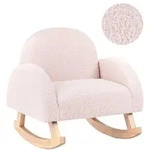 Beliani Kinderschaukelstuhl, Pink, Textil, 54x53x52 cm, Kinderzimmer &...