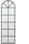 Beliani Wandspiegel, Schwarz, Metall, Oval, 40x120x3 cm, Spiegel, Wandspiegel