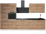 Vicco K&uuml;chenzeile, Eiche, Wei&szlig;, Holzwerkstoff, Rechteckig, 340x206.8x60 cm,