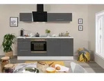 Respekta K&uuml;chenblock Premium 2.0, Grau, Schwarz, Wei&szlig;, Holzwerkstoff, 3
