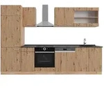Vicco K&uuml;chenzeile, Eiche Artisan, Honigeiche, Holzwerkstoff,
