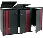 Proregal M&uuml;lltonnenbox, Anthrazit, Metall, 200x122x84 cm, Aufbewahrung &