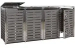 Proregal M&uuml;lltonnenbox, Anthrazit, Metall, 264x120x85 cm, Aufbewahrung &