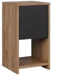 Vicco Nachttisch, Honigeiche, Anthrazit, Holzwerkstoff, 1 F&auml;cher, Rechteckig,