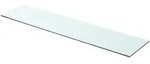 vidaXL Wandboard, Transparent, Glas, 1 F&auml;cher, Rechteckig, 90x0.8x20 cm, Wohnzimmer,