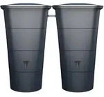 Garantia Regentonnen-Set, Grau, Kunststoff, 400 L, 59.8x107x129.6 cm, Gartenzubeh&ouml;r,