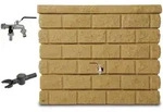 Garantia Regentonne, Beige, Kunststoff, 400 L, 40x100x120 cm, Gartenzubeh&ouml;r,