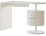 Vicco Schreibtisch, Wei&szlig; Hochglanz, Holzwerkstoff, 4 F&auml;cher, 2 Schubladen,