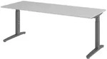 b&uuml;m&ouml; Schreibtisch, Grau, Graphit, Holzwerkstoff, Nachbildung, Rechteckig, 200x74x80