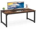 Schreibtisch, Braun, Metall, 180x77x90 cm, Arbeitszimmer, Schreibtische, B&uuml;rotische