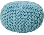 Beliani Pouf, Hellblau, Textil, 1-Sitzer, Rund, 40x25x40 cm, Wohnzimmer, Hocker,