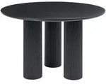 Beliani Esstisch, Schwarz, Holzwerkstoff, 4-Sitzer, Rund, 120x75x120 cm,...