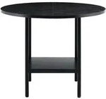 Stilvora Esstisch, Schwarz, Metall, Rund,Rund, eckig, 100x77x100 cm, Esszimmer,