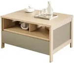 Furn.Design Couchtisch, Salbeigr&uuml;n, Eiche, Holzwerkstoff, Nachbildung,Eiche,...