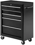 Homcom Werkstattwagen, Schwarz, Metall, 33x82.5x61.5 cm, Freizeit, Heimwerken,