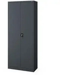 Jan Nowak Hauswirtschaftsschrank, Anthrazit, Metall, 90x220x45 cm,...