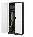 Jan Nowak Mehrzweckschrank, Wei&szlig;, Anthrazit, Metall, 90x185x45 cm, Arbeitszimmer,