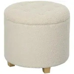 Homcom Hocker,, Wei&szlig;, Kunststoff, 45x41x45 cm, Wohnzimmer, Hocker