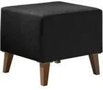 Mirjan24 Polsterhocker, Schwarz, Kunststoff, 1-Sitzer, Quadratisch, 51x45x51 cm,