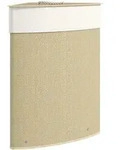 Homcom W&auml;schekorb, Creme, Textil, Echtholz,Bambus, 35x60x35 cm, Ordnen &