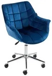 Beliani Schreibtischstuhl, Blau, Textil, 54x81x54 cm, Arbeitszimmer,...