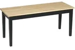 Homcom Sitzbank, Natur, Schwarz, Holz, 36x45x102 cm, Esszimmer, B&auml;nke, Sitzb&auml;nke