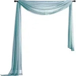Gardinenbox Querbehang, Hellblau, Textil, 140x600x600 cm, Oeko-Tex&reg; Standard...