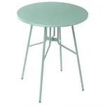 Beliani Bistrotisch, Hellgr&uuml;n, Metall, 4-Sitzer, Rund, 64x76x64 cm, Esszimmer,