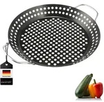 bremermann Grillpfanne,, Schwarz, Metall, 37x4.5x30.5 cm, Kochen, Pfannen,