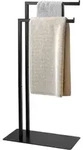 Handtuchst&auml;nder, Schwarz, Metall, 20x81x42 cm, Badaccessoires,...