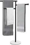Handtuchst&auml;nder, Anthrazit, Stein, 38.2x100x100 cm, Badaccessoires,